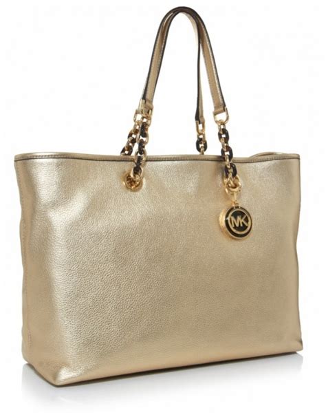 gold michael kors bag|michael kors large gold tote.